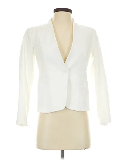 Pre-owned Ann Taylor Loft Blazer Jacket In White