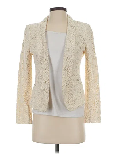 Pre-owned Ann Taylor Loft Blazer Jacket In White
