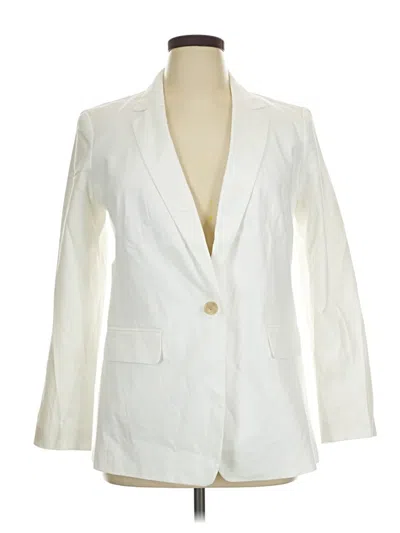 Pre-owned Ann Taylor Loft Blazer Jacket In White