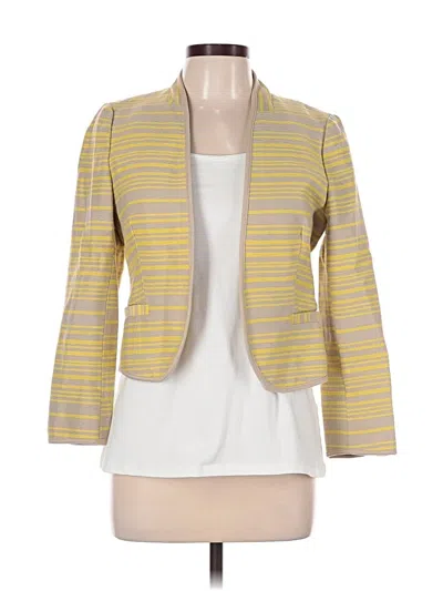 Pre-owned Ann Taylor Loft Blazer Jacket In Yellow