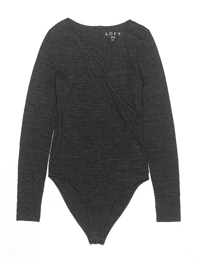 Pre-owned Ann Taylor Loft Bodysuit In Gray