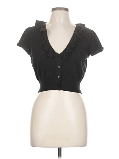 Pre-owned Ann Taylor Loft Cardigan Sweater In Black