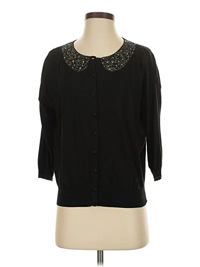 Pre-owned Ann Taylor Loft Cardigan Sweater In Black