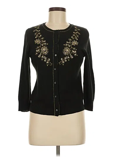 Pre-owned Ann Taylor Loft Cardigan Sweater In Black