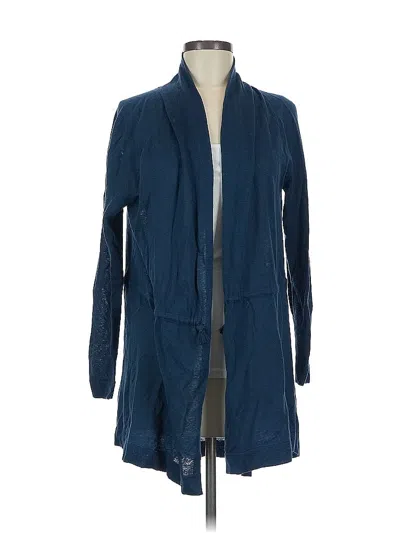 Pre-owned Ann Taylor Loft Cardigan Sweater In Blue