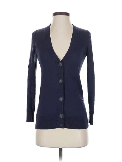 Pre-owned Ann Taylor Loft Cardigan Sweater In Blue
