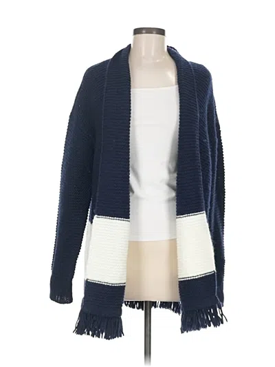 Pre-owned Ann Taylor Loft Cardigan Sweater In Blue