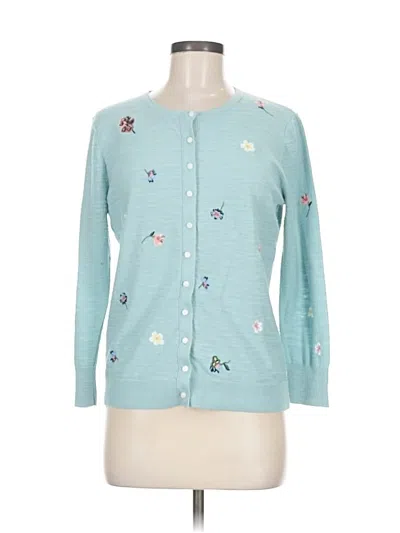 Pre-owned Ann Taylor Loft Cardigan Sweater In Blue