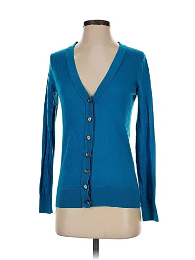Pre-owned Ann Taylor Loft Cardigan Sweater In Blue