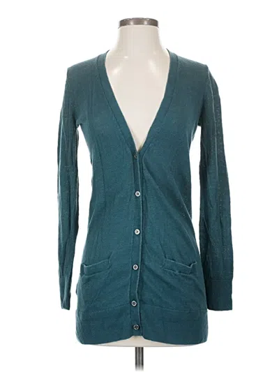 Pre-owned Ann Taylor Loft Cardigan Sweater In Blue