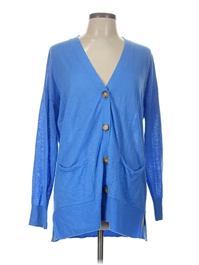 Pre-owned Ann Taylor Loft Cardigan Sweater In Blue