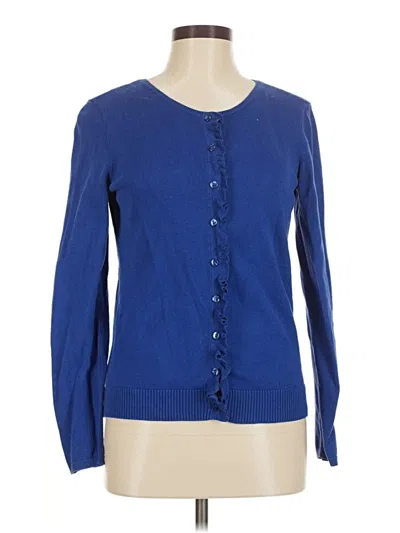 Pre-owned Ann Taylor Loft Cardigan Sweater In Blue