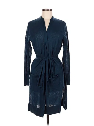 Pre-owned Ann Taylor Loft Cardigan Sweater In Blue