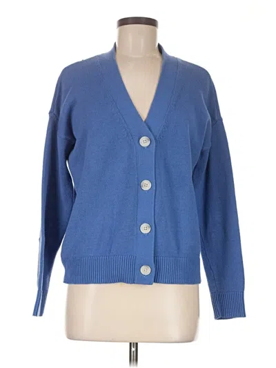 Pre-owned Ann Taylor Loft Cardigan Sweater In Blue