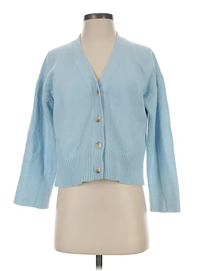 Pre-owned Ann Taylor Loft Cardigan Sweater In Blue