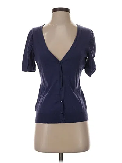 Pre-owned Ann Taylor Loft Cardigan Sweater In Blue