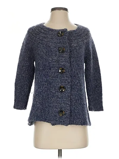 Pre-owned Ann Taylor Loft Cardigan Sweater In Blue