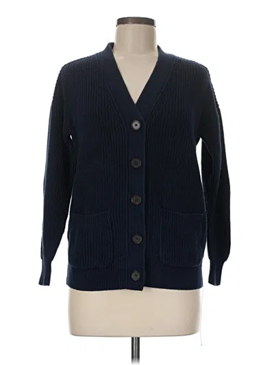 Pre-owned Ann Taylor Loft Cardigan Sweater In Blue