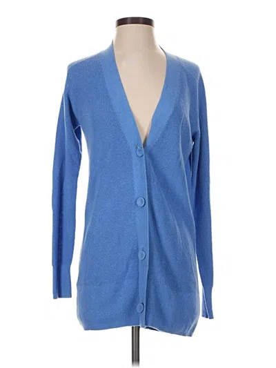 Pre-owned Ann Taylor Loft Cardigan Sweater In Blue