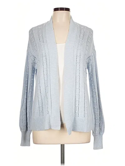 Pre-owned Ann Taylor Loft Cardigan Sweater In Blue