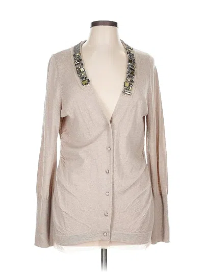 Pre-owned Ann Taylor Loft Cardigan Sweater In Brown
