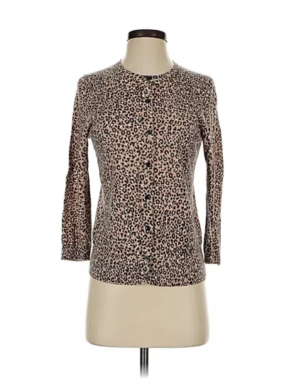 Pre-owned Ann Taylor Loft Cardigan Sweater In Brown