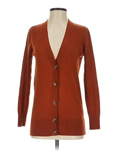 Pre-owned Ann Taylor Loft Cardigan Sweater In Brown