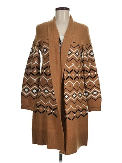 Pre-owned Ann Taylor Loft Cardigan Sweater In Brown