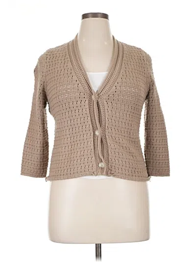 Pre-owned Ann Taylor Loft Cardigan Sweater In Brown