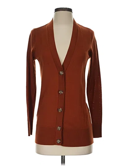 Pre-owned Ann Taylor Loft Cardigan Sweater In Brown