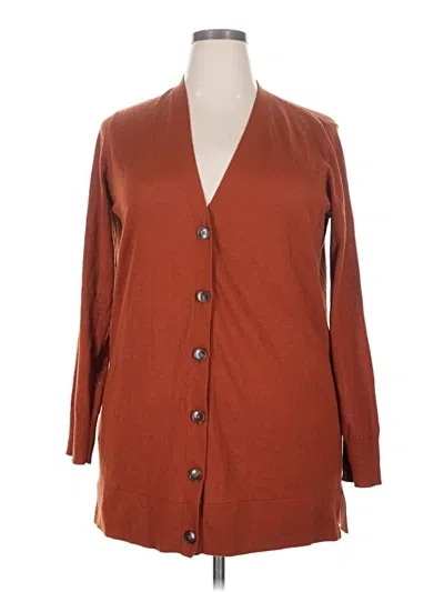 Pre-owned Ann Taylor Loft Cardigan Sweater In Brown