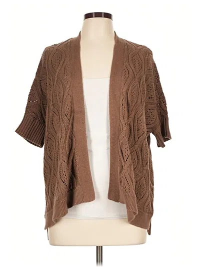 Pre-owned Ann Taylor Loft Cardigan Sweater In Brown