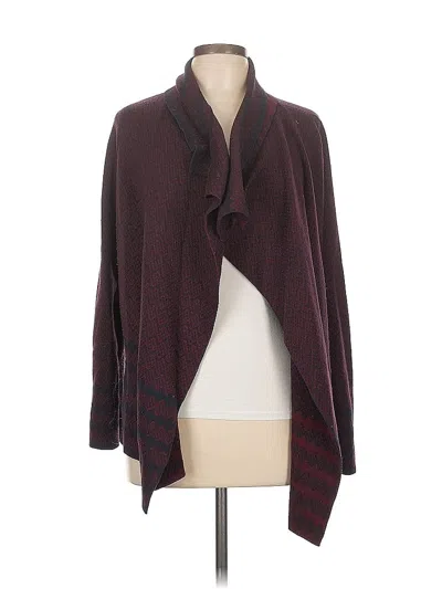 Pre-owned Ann Taylor Loft Cardigan Sweater In Burgundy