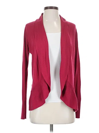 Pre-owned Ann Taylor Loft Cardigan Sweater In Burgundy