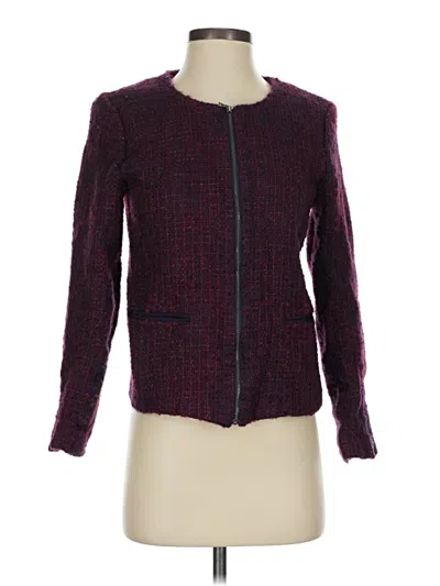 Pre-owned Ann Taylor Loft Cardigan Sweater In Burgundy