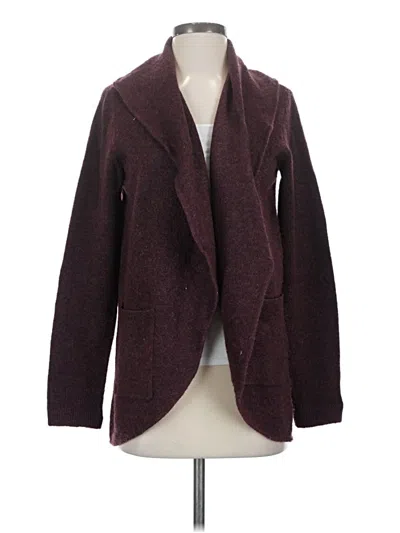 Pre-owned Ann Taylor Loft Cardigan Sweater In Burgundy