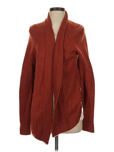 Pre-owned Ann Taylor Loft Cardigan Sweater In Burgundy