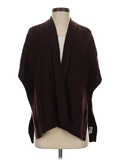 Pre-owned Ann Taylor Loft Cardigan Sweater In Burgundy