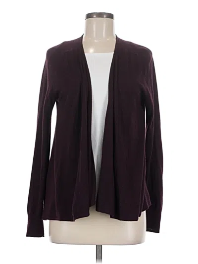 Pre-owned Ann Taylor Loft Cardigan Sweater In Burgundy