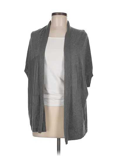 Pre-owned Ann Taylor Loft Cardigan Sweater In Gray