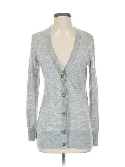 Pre-owned Ann Taylor Loft Cardigan Sweater In Gray