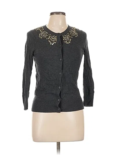 Pre-owned Ann Taylor Loft Cardigan Sweater In Gray