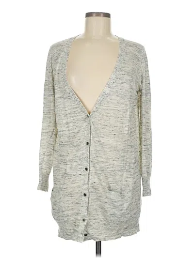 Pre-owned Ann Taylor Loft Cardigan Sweater In Gray