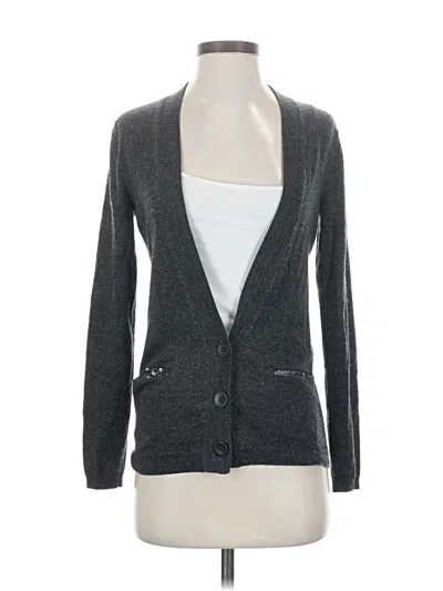 Pre-owned Ann Taylor Loft Cardigan Sweater In Gray