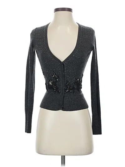 Pre-owned Ann Taylor Loft Cardigan Sweater In Gray