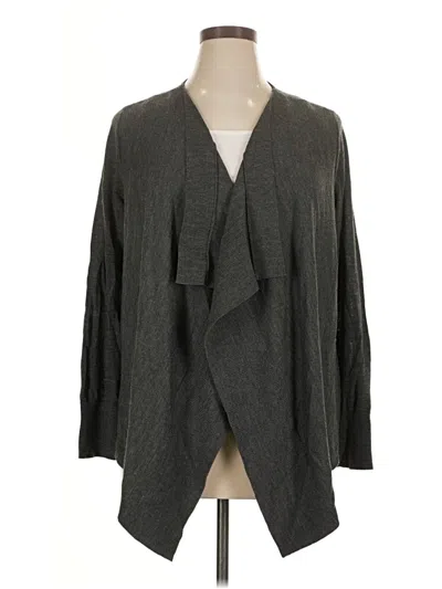Pre-owned Ann Taylor Loft Cardigan Sweater In Gray