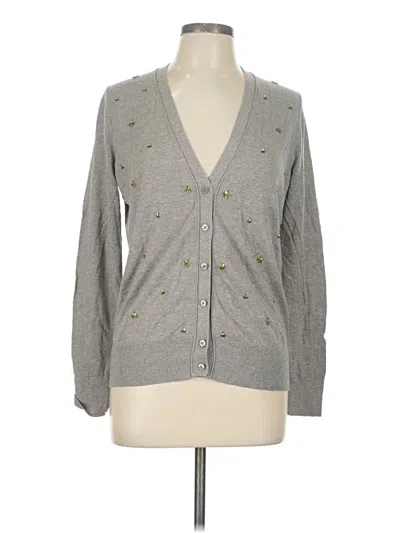 Pre-owned Ann Taylor Loft Cardigan Sweater In Gray