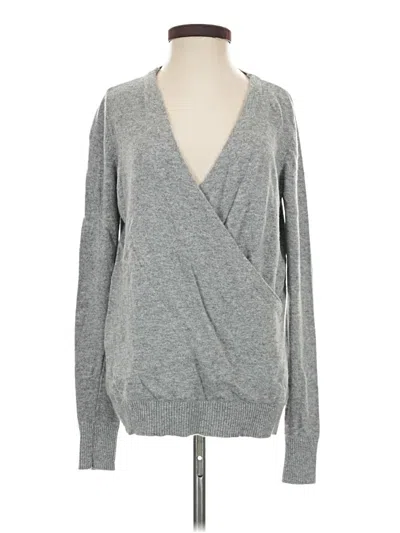 Pre-owned Ann Taylor Loft Cardigan Sweater In Gray