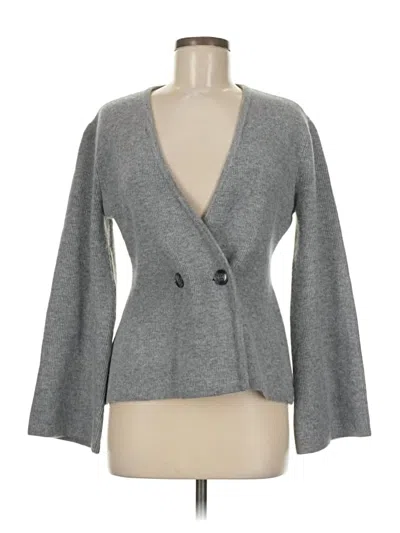 Pre-owned Ann Taylor Loft Cardigan Sweater In Gray