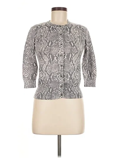 Pre-owned Ann Taylor Loft Cardigan Sweater In Gray